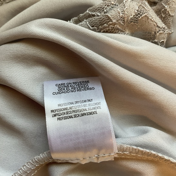 City Triangle Womens Gray Sleeveless Side Slit Rhinestone Lace Maxi Dress Size 7 - Picture 14 of 15